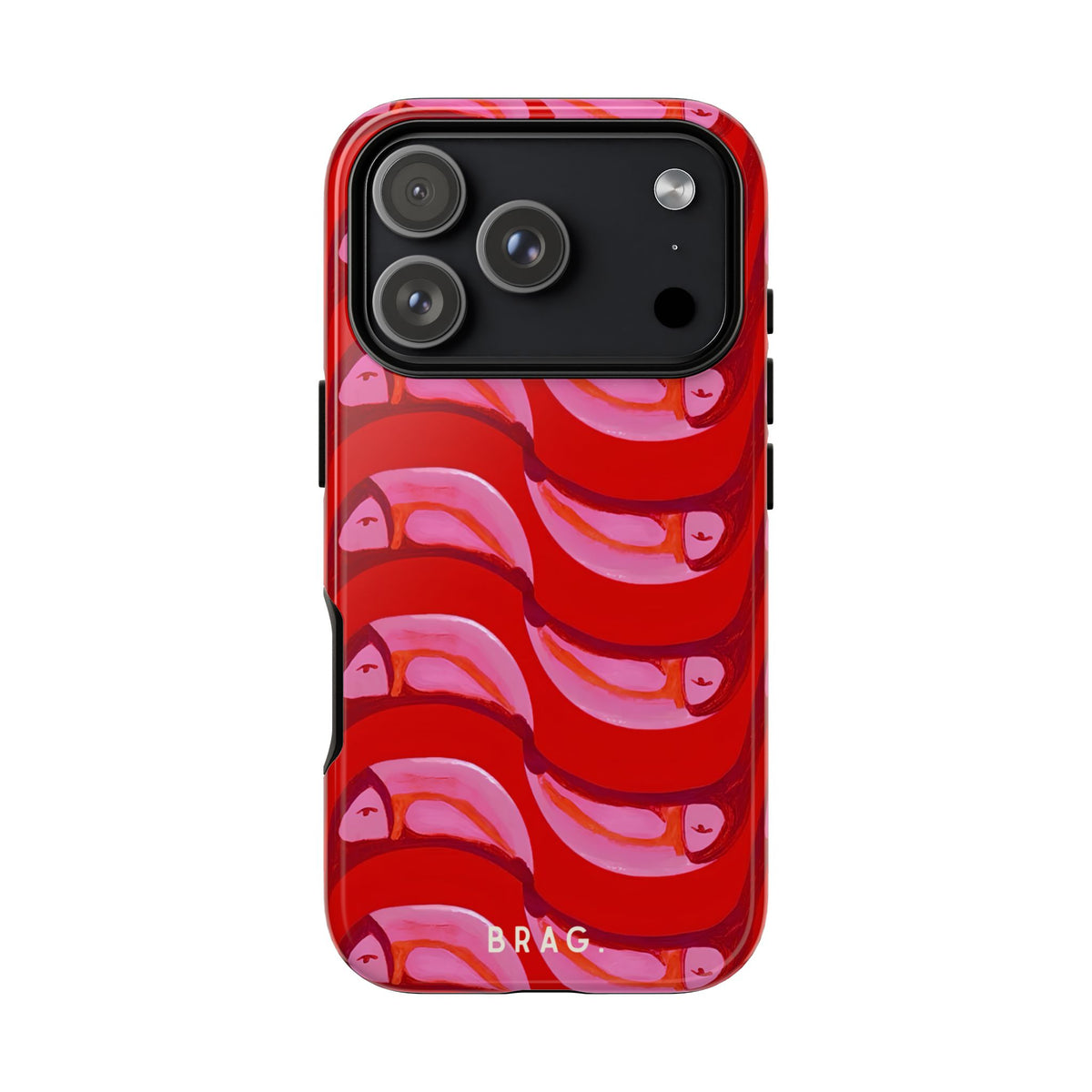 Pink Current Tough Phone Case – Shockproof Protective iPhone Cover