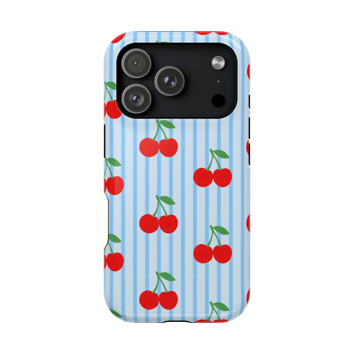 Sunday Market Magnetic Impact Phone Case — Blue Stripe Retro Design