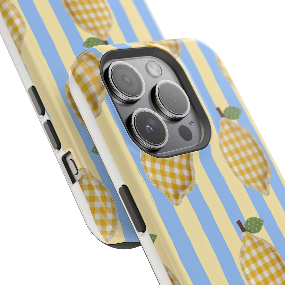 Lemon checks Magnetic Impact-Resistant Phone Case