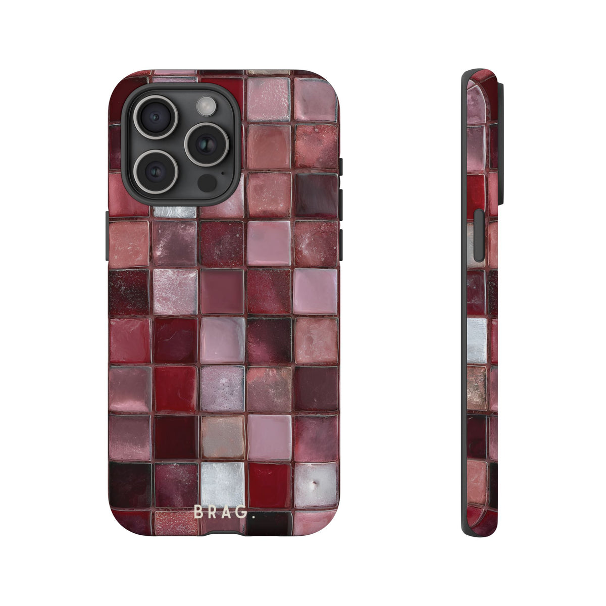 Cherry Tile Tough Phone Case – Shockproof Protective iPhone Cover