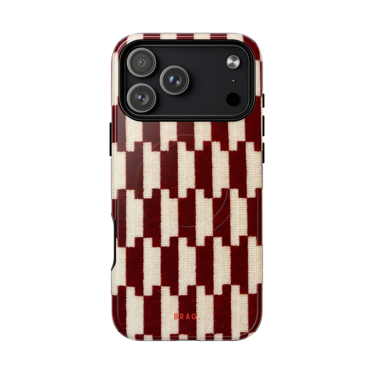 Wine & Cream MagSafe Tough Phone Case — Magnetic Protective Cover