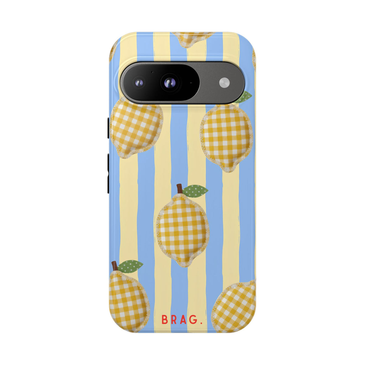 Lemon Checks Tough Phone Case – Shockproof Protective iPhone Cover