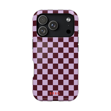 Cherry Check Magnetic Impact-Resistant Phone Case