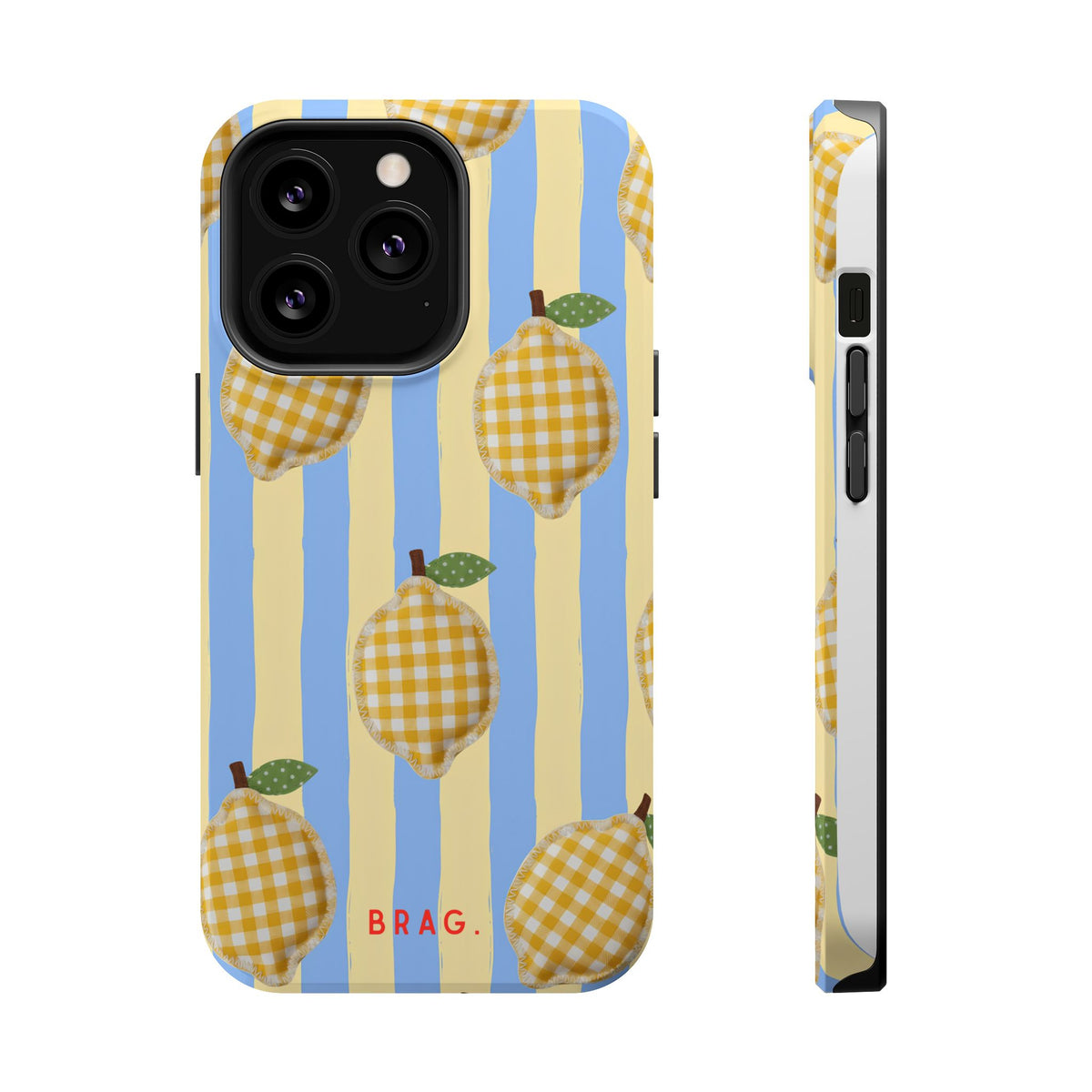 Lemon checks Magnetic Impact-Resistant Phone Case