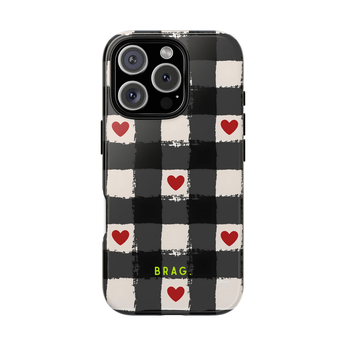 Lucky Heart Tough Phone Case – Shockproof Protective iPhone Cover