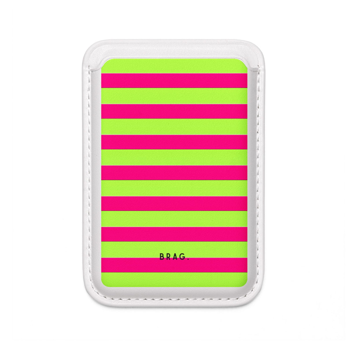 Electric Lime MagSafe Vegan Wallet — Slim Phone Card Holder