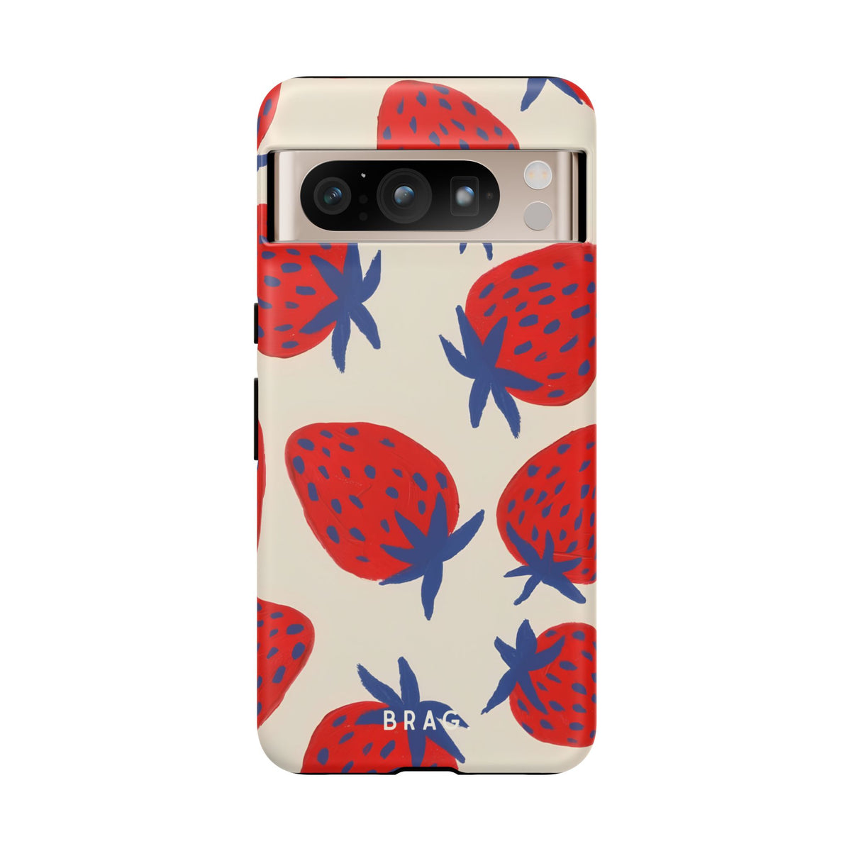Strawberry Field Tough Phone Case – Shockproof Protective iPhone Cover