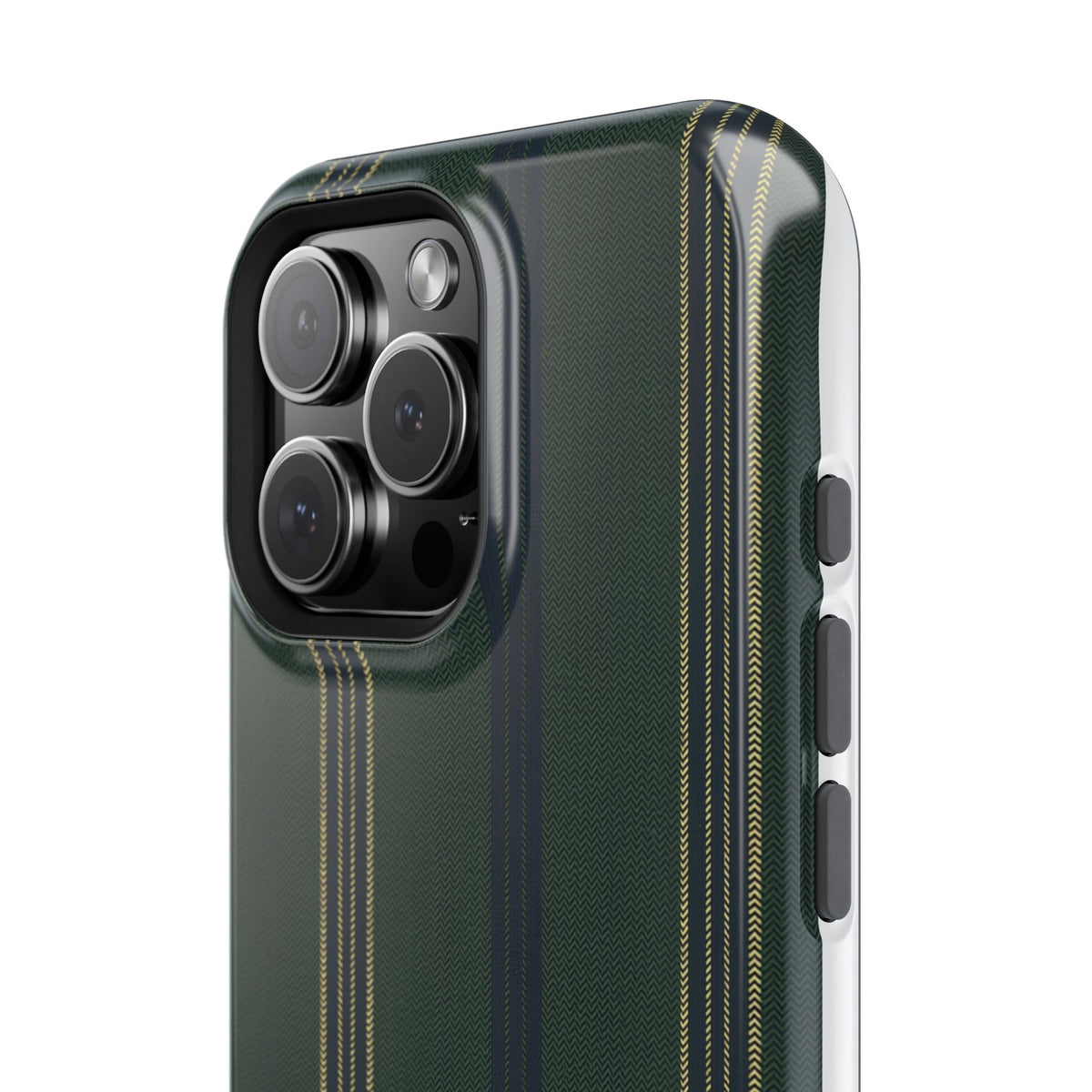 Olive Pinstripe Magnetic Impact-Resistant Phone Case