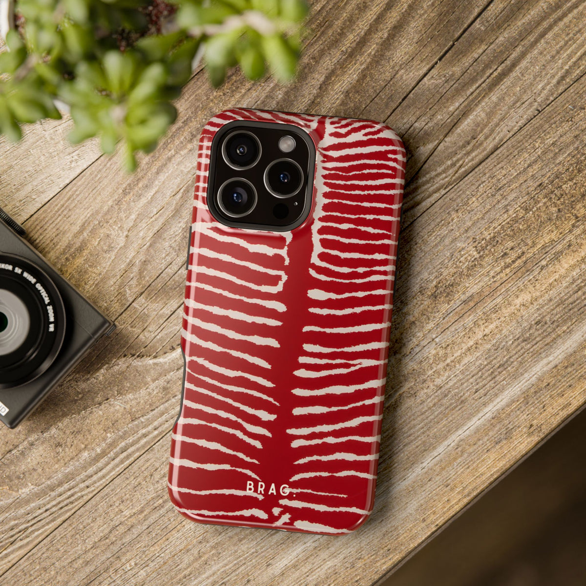 Striped Heat Magnetic Impact-Resistant Phone Case