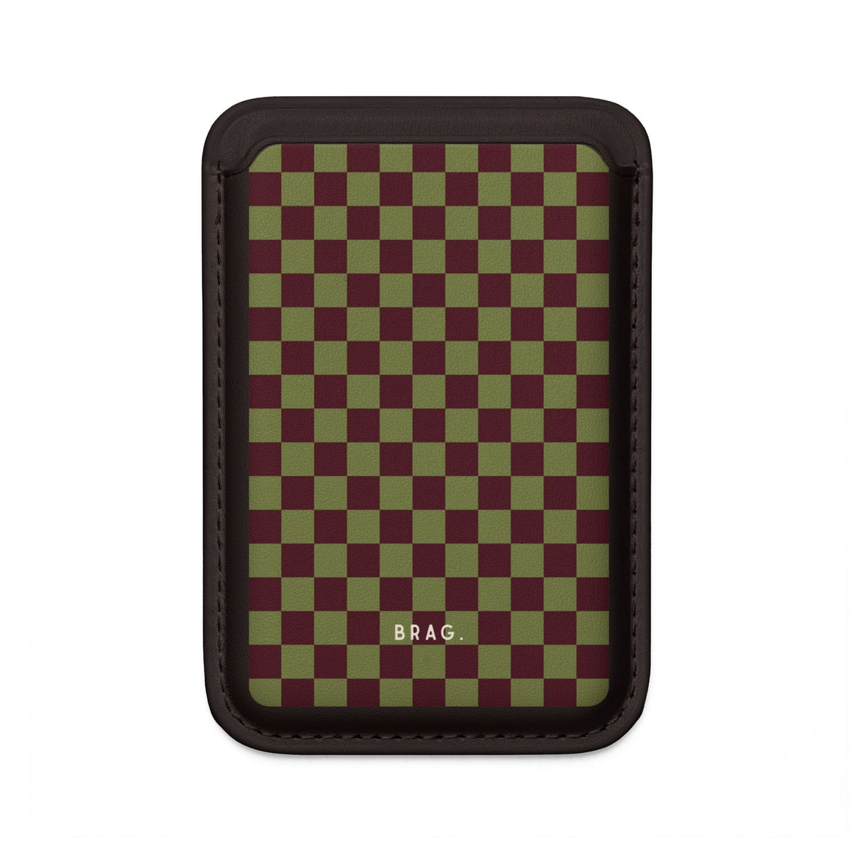 Lucky Check MagSafe Vegan Wallet — Slim Phone Card Holder