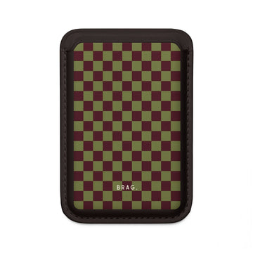 Lucky Check MagSafe Vegan Wallet — Slim Phone Card Holder