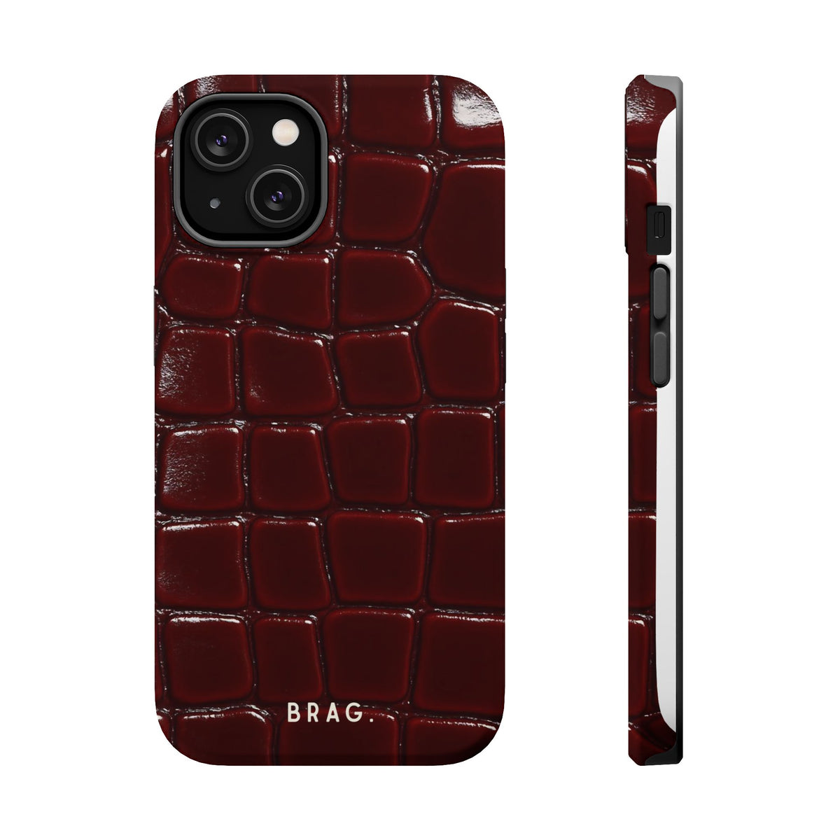 Cherry Leather Magnetic Impact-Resistant Phone Case