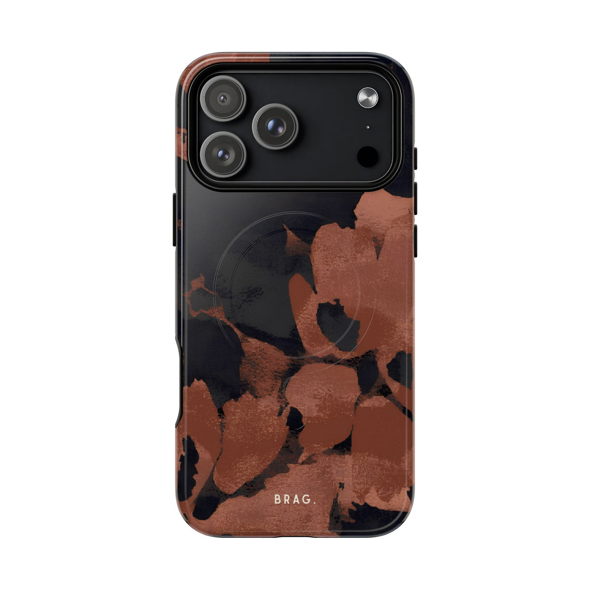 Terracotta Bloom MagSafe Tough Phone Case — Magnetic Protective Cover