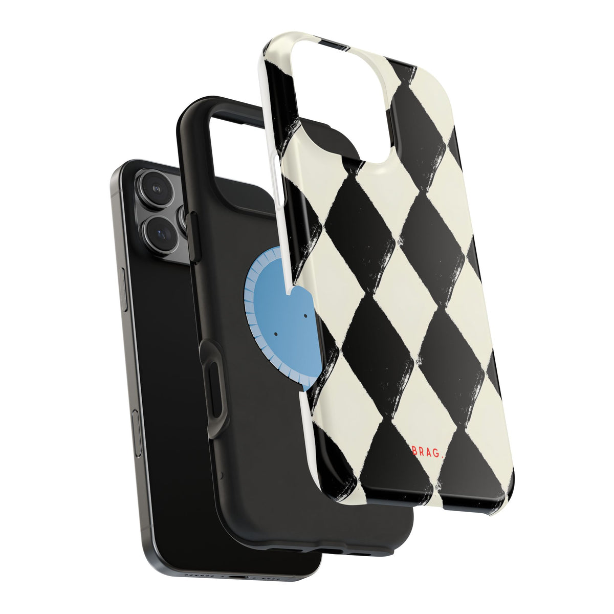 Ivory Harlequin Magnetic Impact-Resistant Phone Case