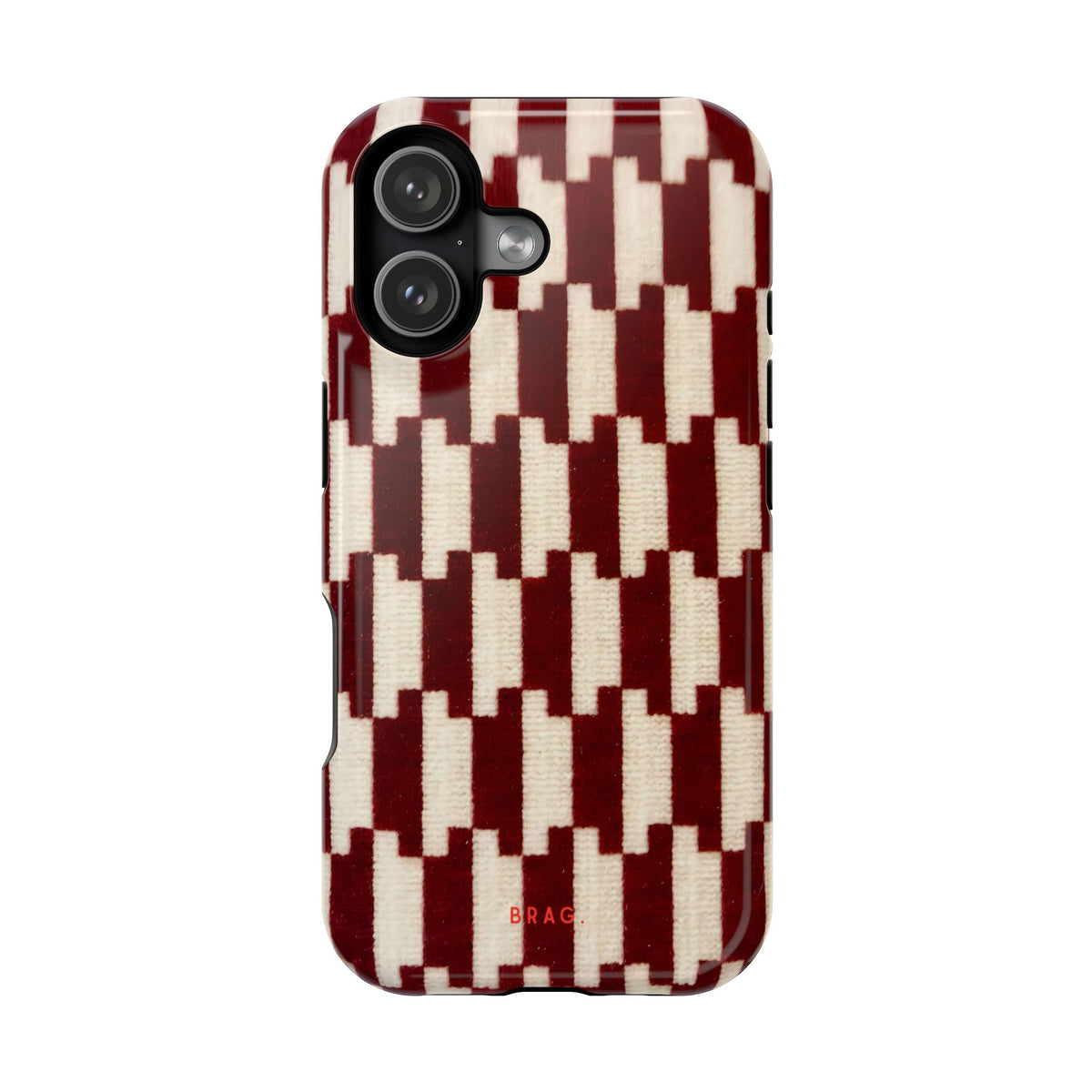Wine & Cream Magnetic Impact-Resistant Phone Case