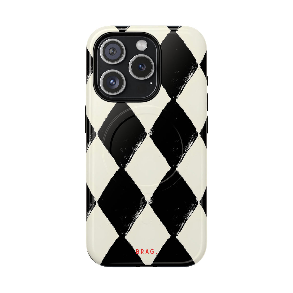 Ivory Harlequin MagSafe Tough Phone Case — Magnetic Protective Cover