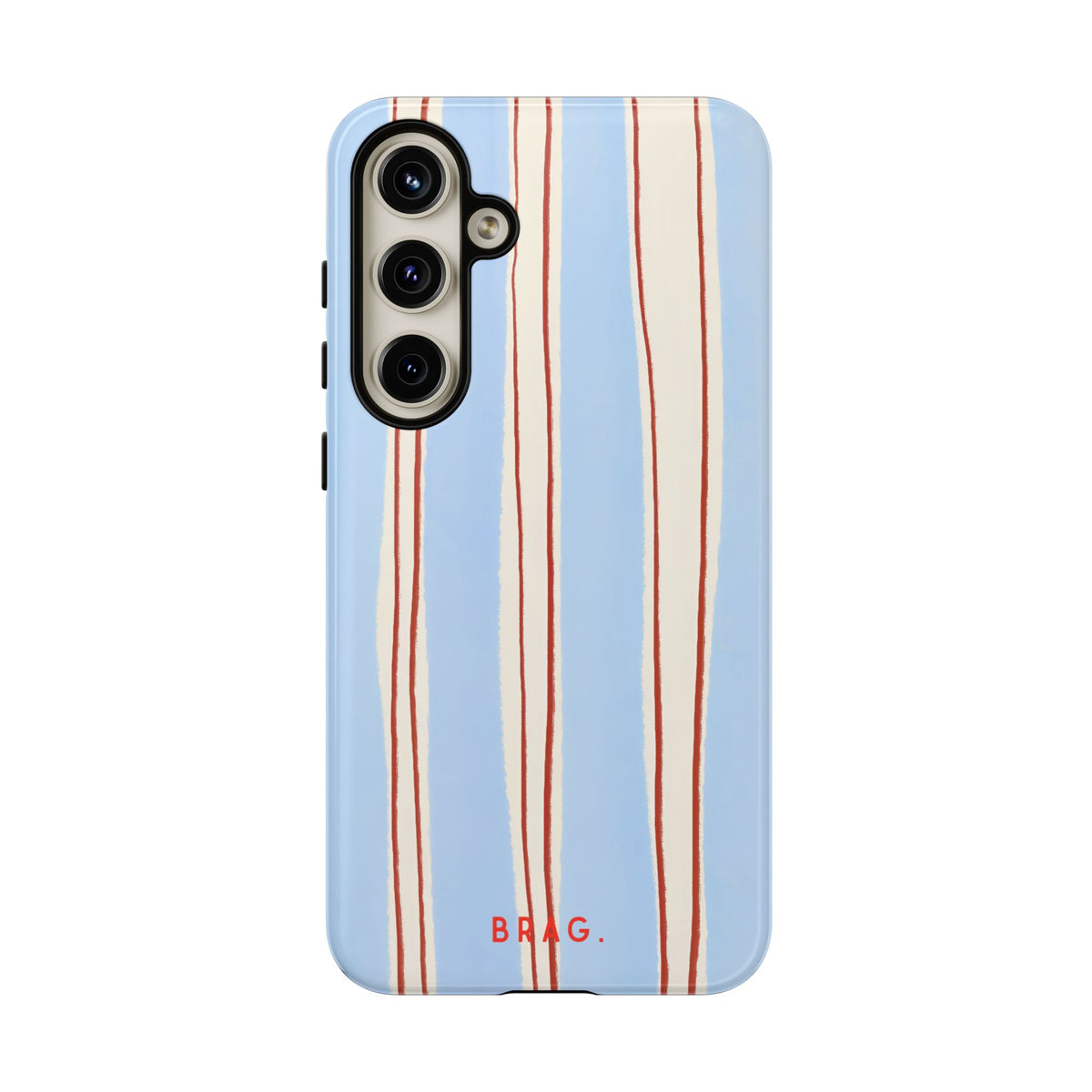 Blue Linen Tough Phone Case – Shockproof Protective iPhone Cover
