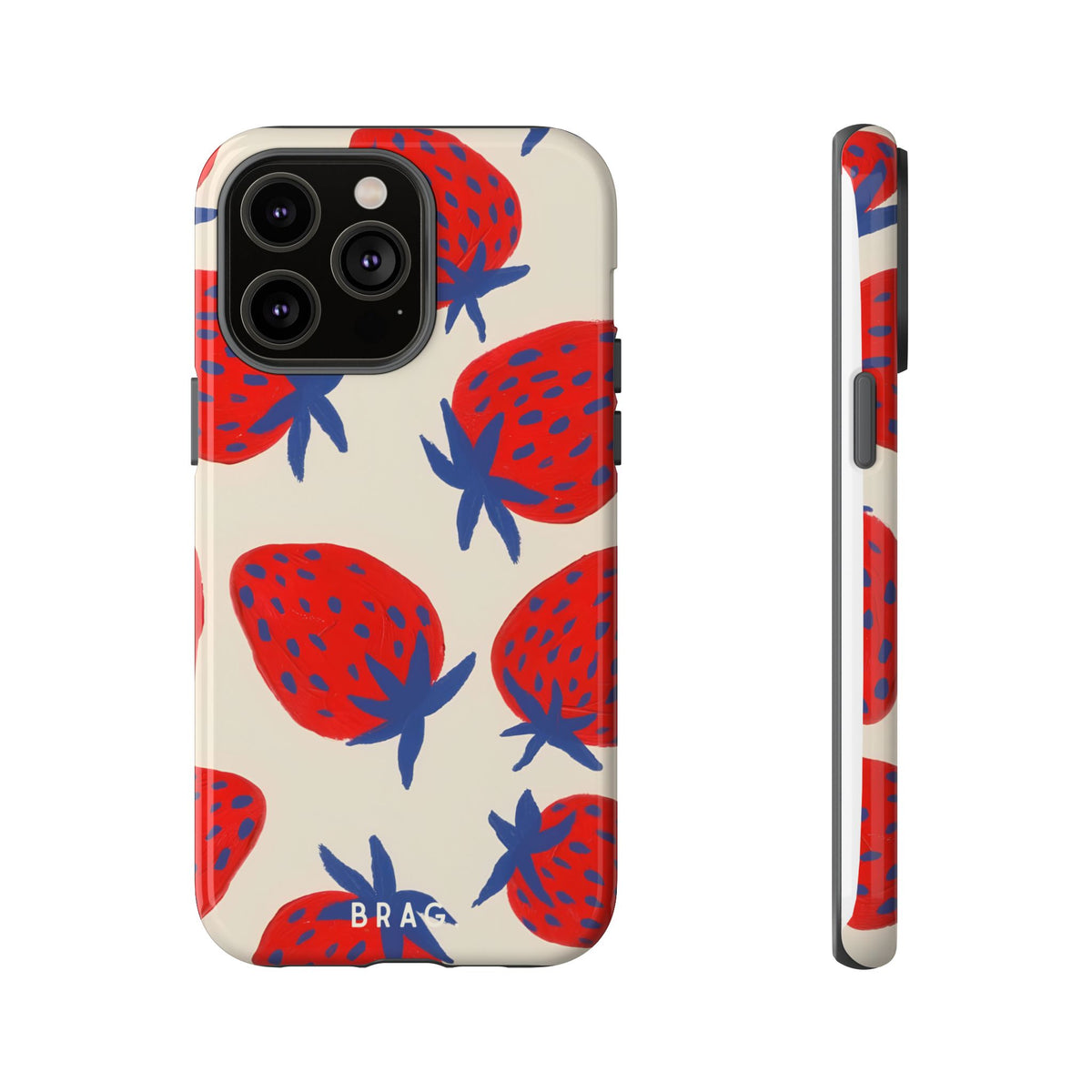 Strawberry Field Tough Phone Case – Shockproof Protective iPhone Cover