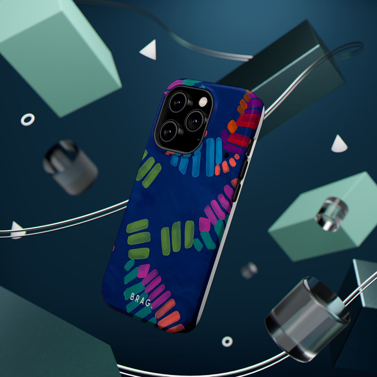 Blue Palm Magnetic Impact-Resistant Phone Case