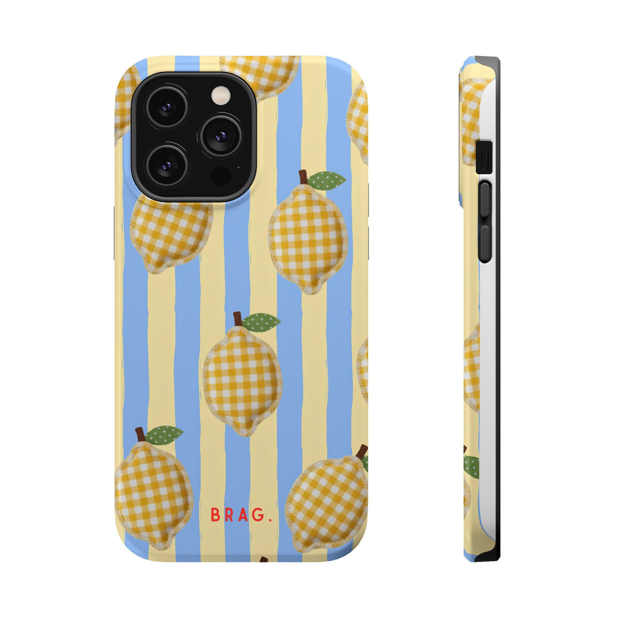 Lemon checks Magnetic Impact-Resistant Phone Case