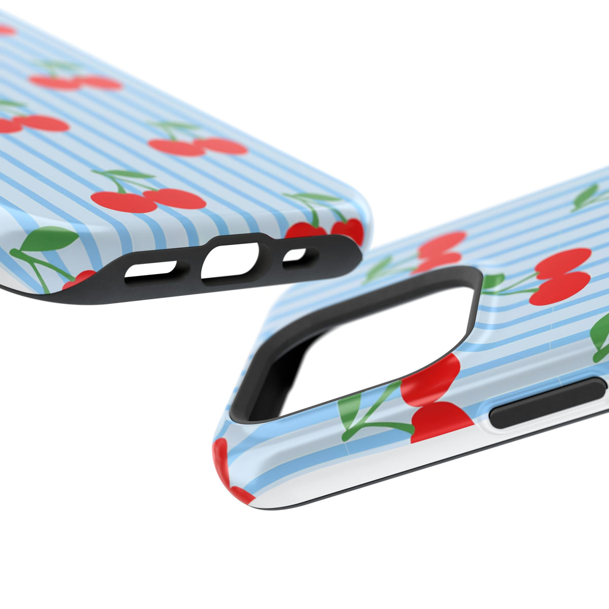 Sunday Market Magnetic Impact Phone Case — Blue Stripe Retro Design