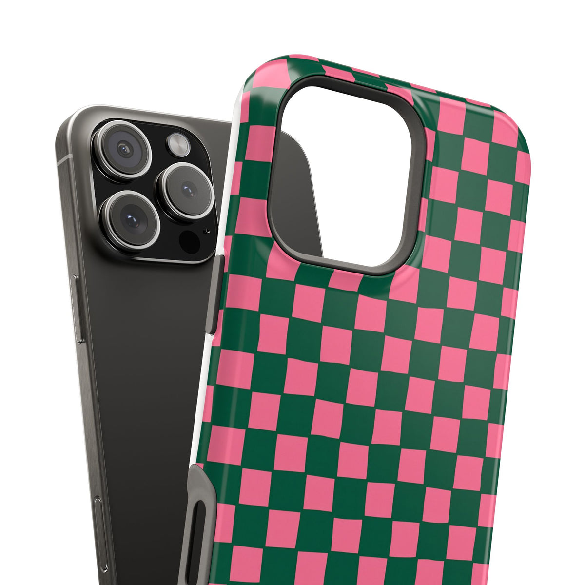 Rasberry Checks Magnetic Impact-Resistant Phone Case