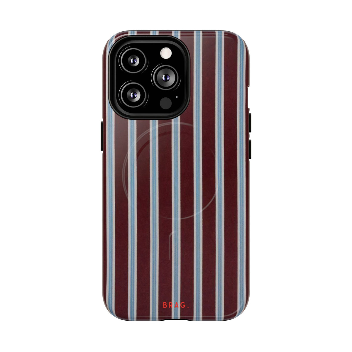 Maroon Lines MagSafe Tough Phone Case — Magnetic Protective Cover
