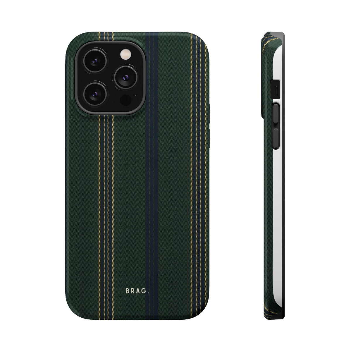 Olive Pinstripe Magnetic Impact-Resistant Phone Case