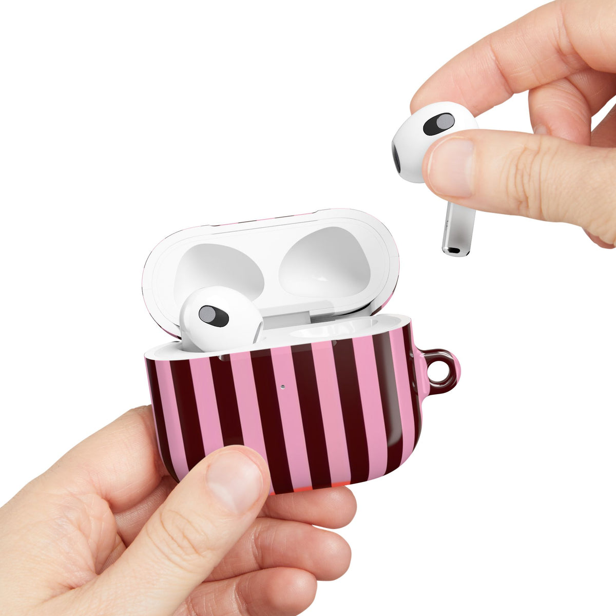 Candy Stripe AirPod Case – Slim Protective Charging Case
