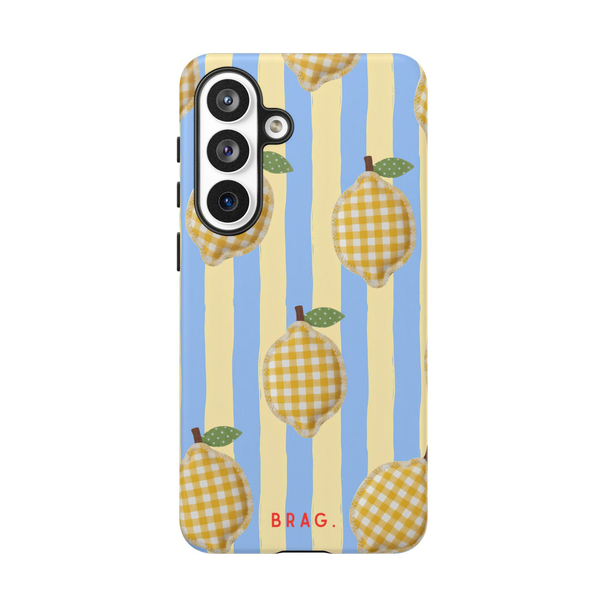 Lemon Checks Tough Phone Case – Shockproof Protective iPhone Cover