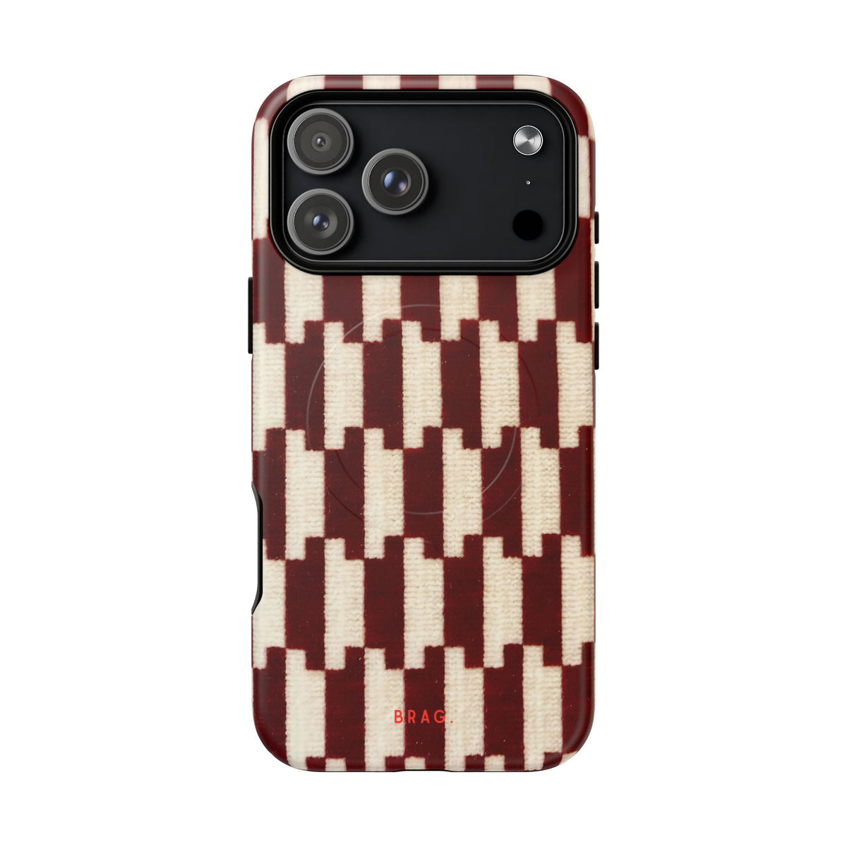 Wine & Cream MagSafe Tough Phone Case — Magnetic Protective Cover
