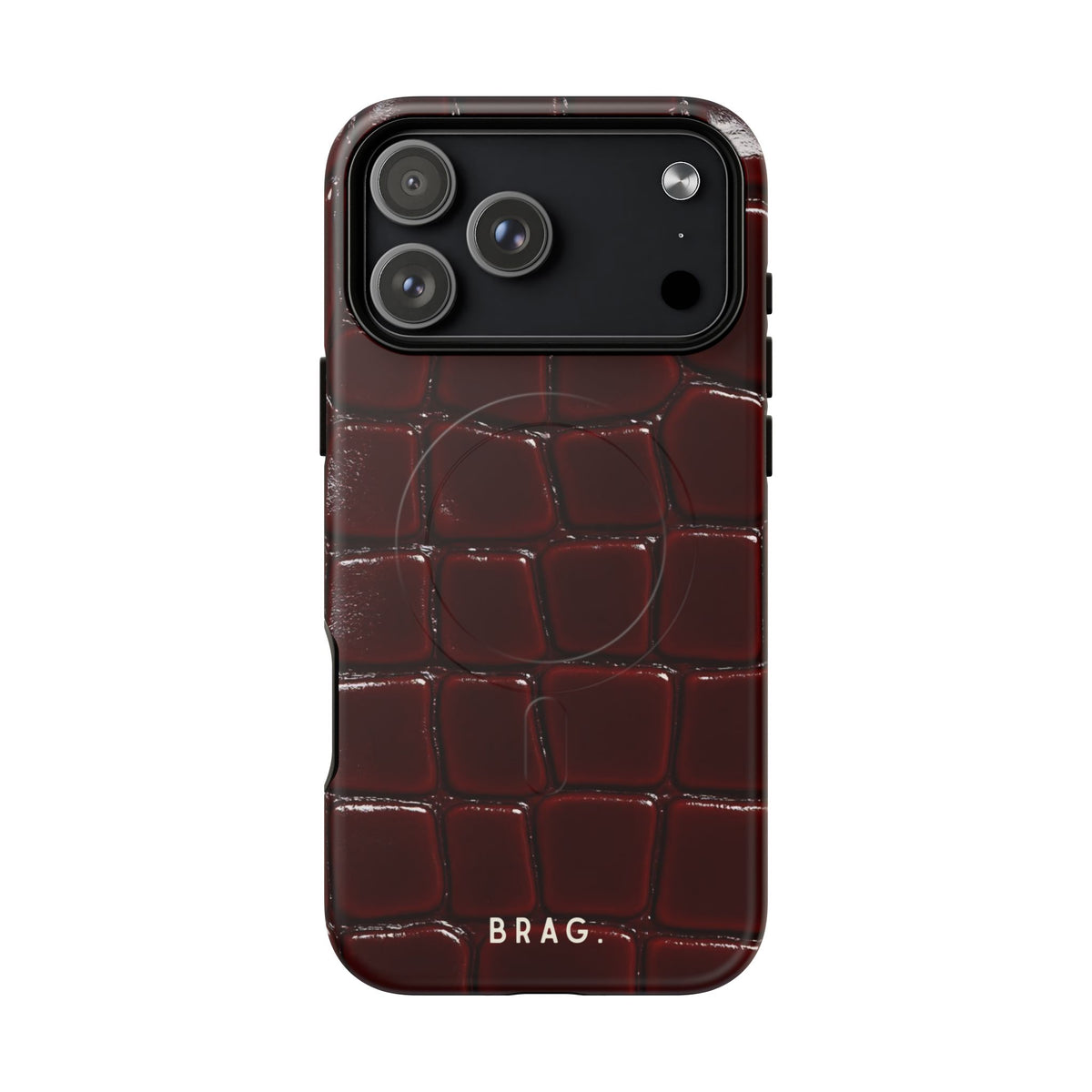 Cherry Leather MagSafe Tough Phone Case — Magnetic Protective Cover