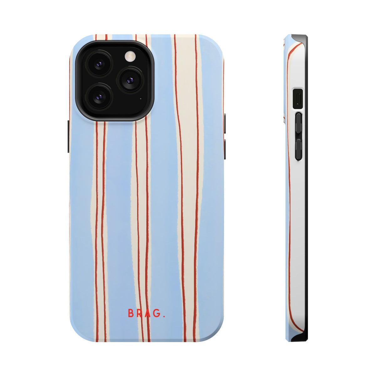 Blue Linen Magnetic Impact-Resistant Phone Case