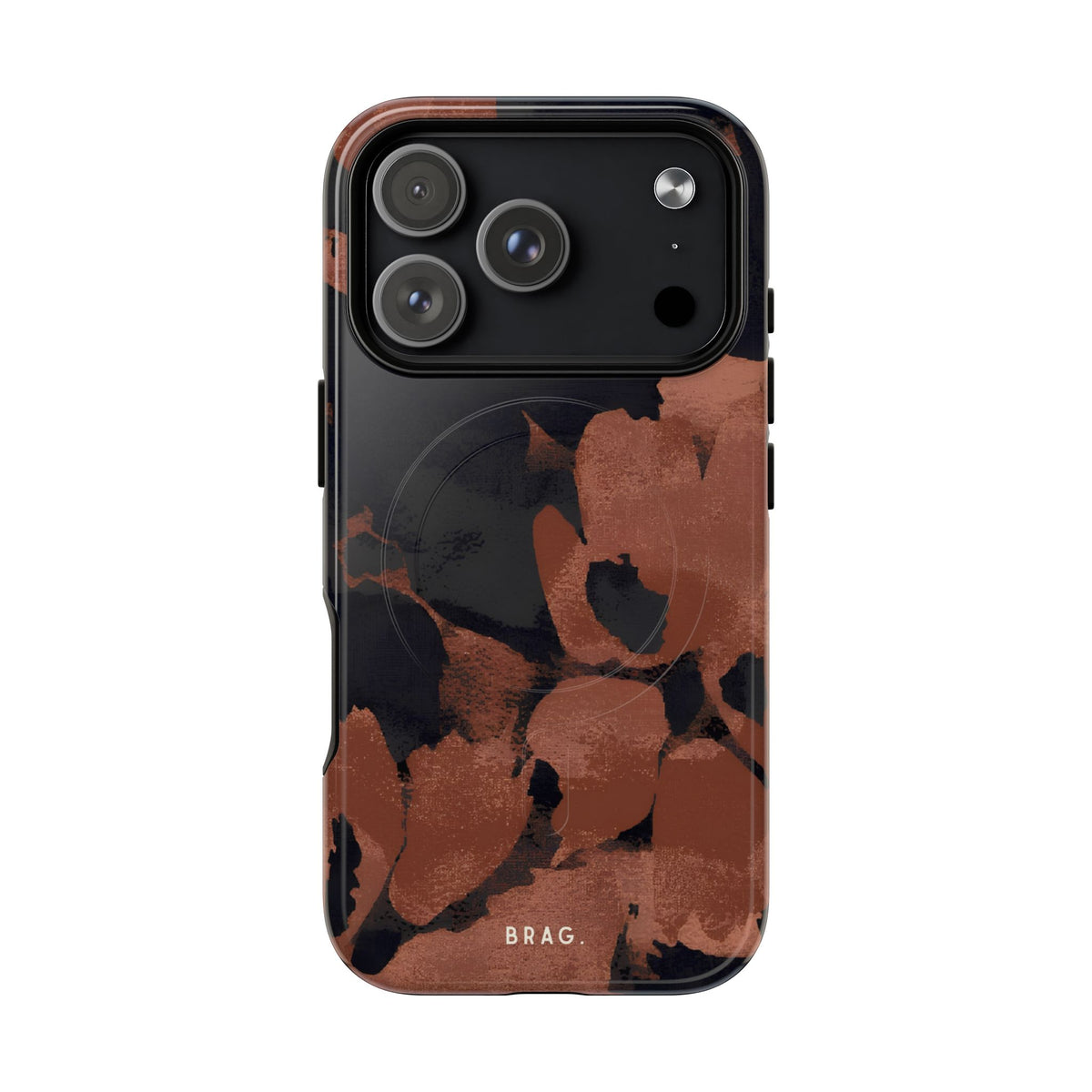 Terracotta Bloom MagSafe Tough Phone Case — Magnetic Protective Cover