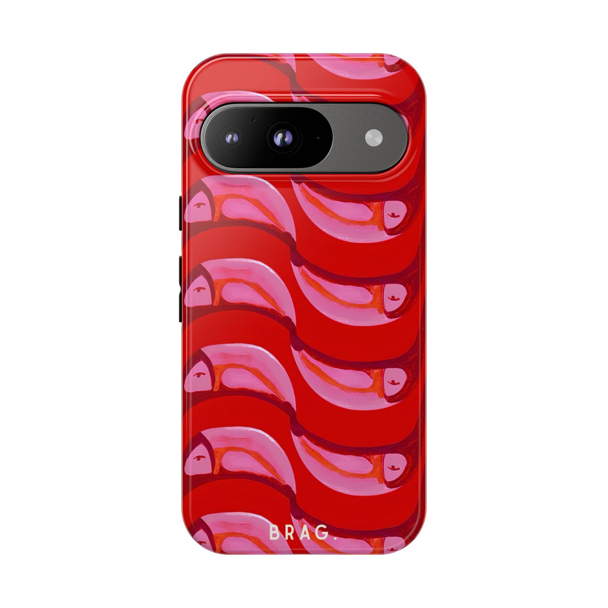 Pink Current Tough Phone Case – Shockproof Protective iPhone Cover