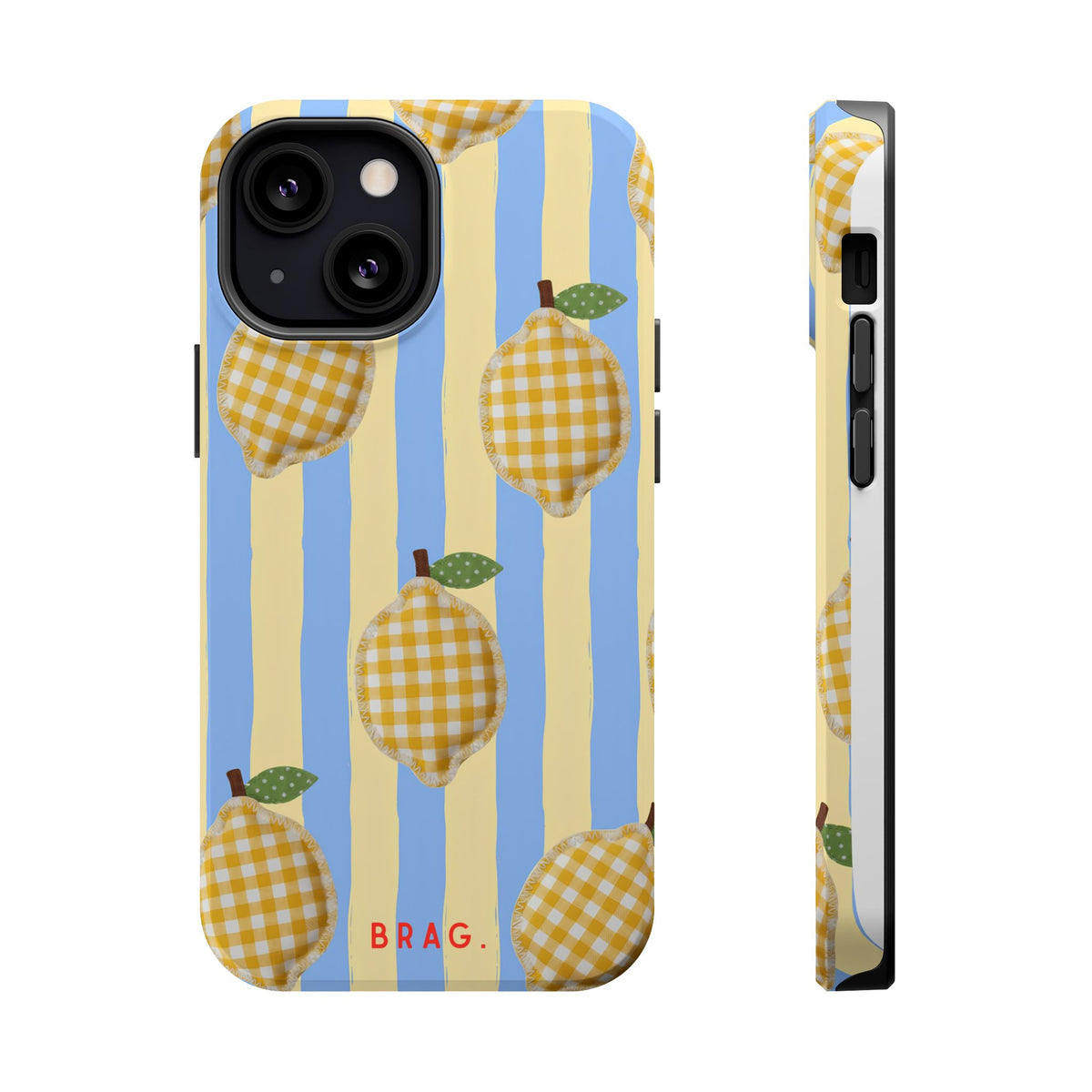 Lemon checks Magnetic Impact-Resistant Phone Case