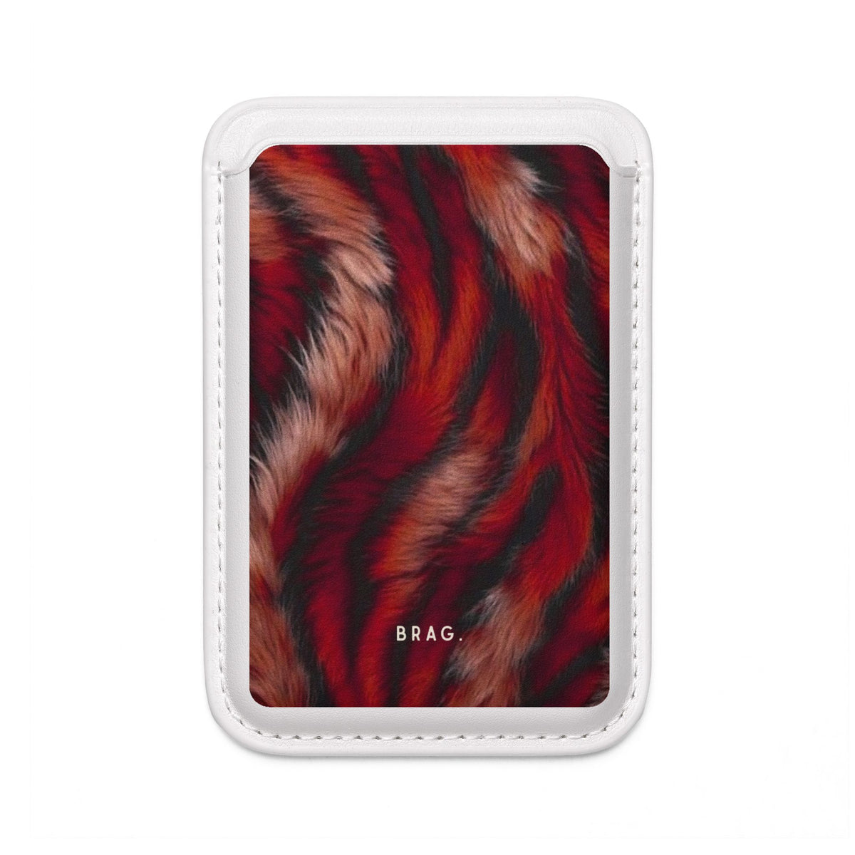Red Rush MagSafe Vegan Wallet — Slim Phone Card Holder
