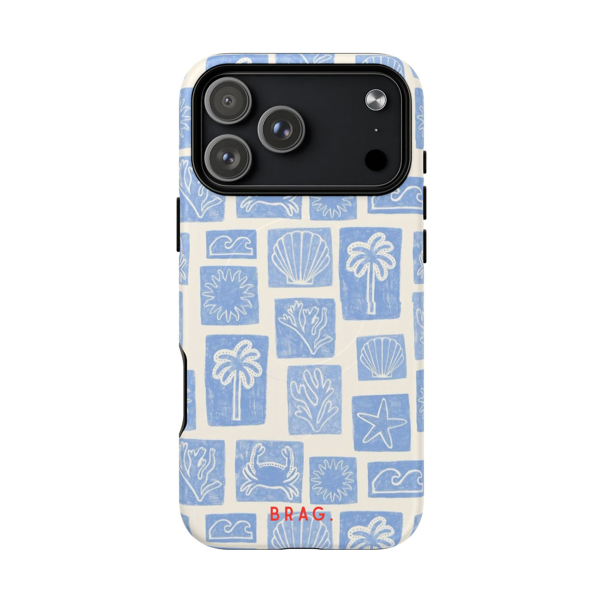 Azure Tiles MagSafe Tough Phone Case — Magnetic Protective Cover