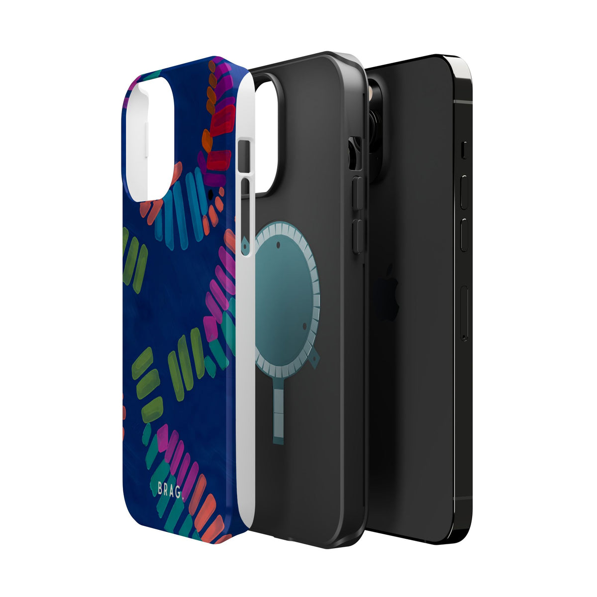 Blue Palm Magnetic Impact-Resistant Phone Case