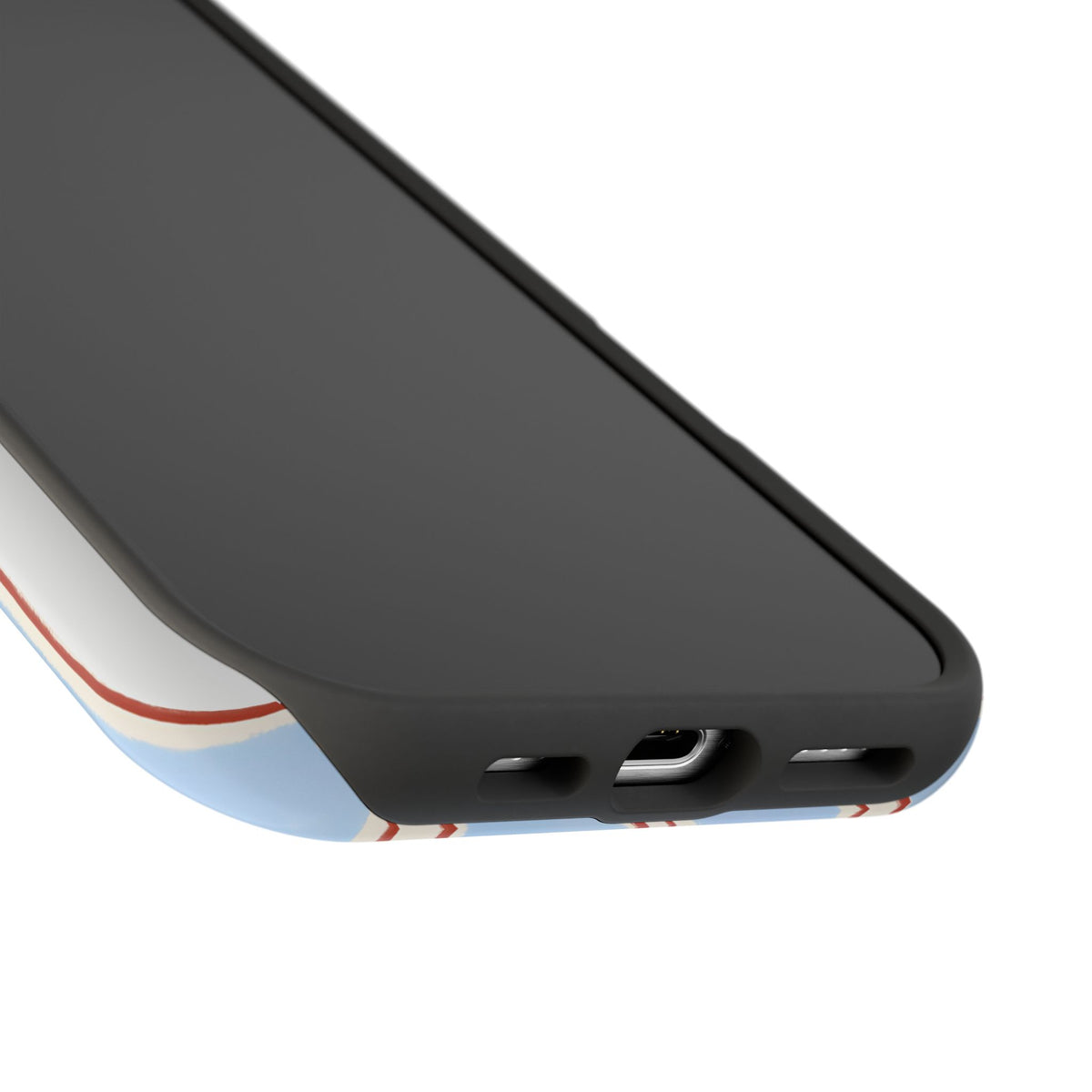 Blue Linen Magnetic Impact-Resistant Phone Case