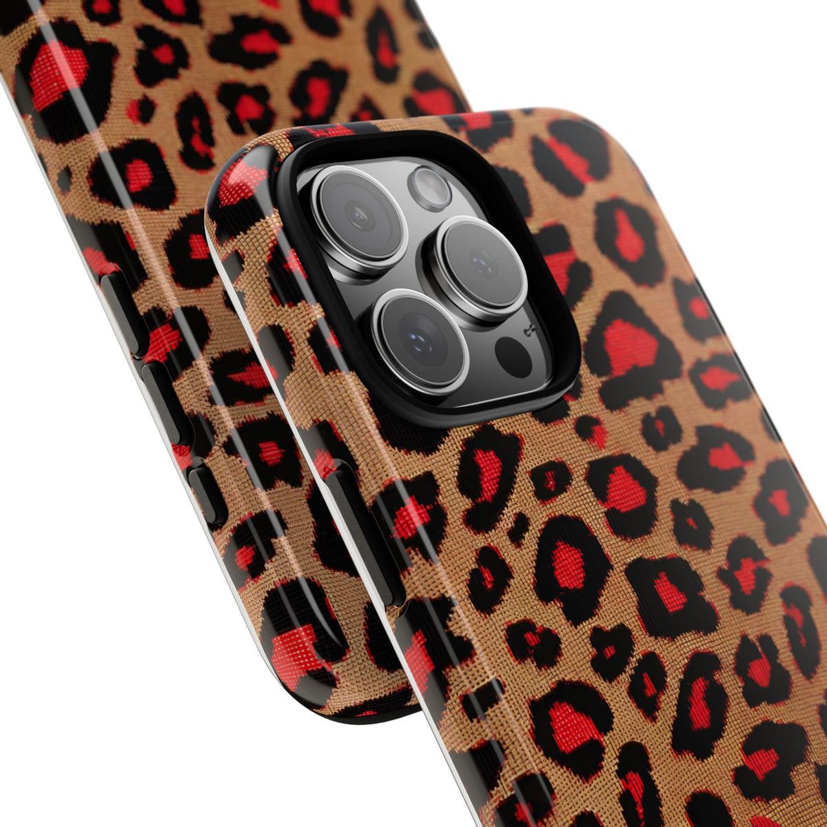 Fire Leo Leopard Tough Phone Case – Shockproof Protective iPhone Cover