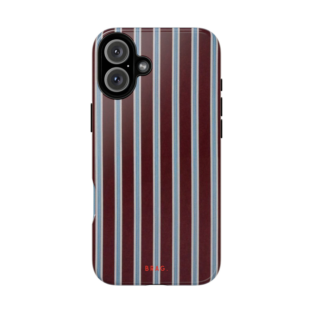 Maroon Lines Tough Phone Case – Shockproof Protective iPhone Cover