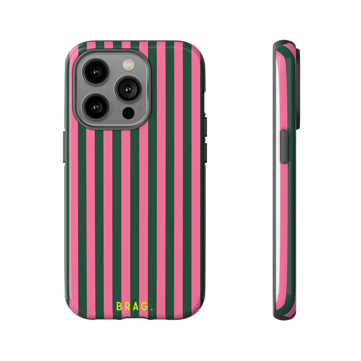 Flamingo Stripe Tough Phone Case – Shockproof Protective iPhone Cover