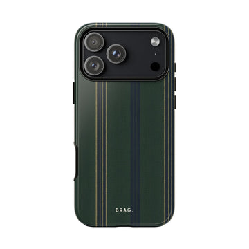 Olive Pinstripe Tough Phone Case – Shockproof Protective iPhone Cover