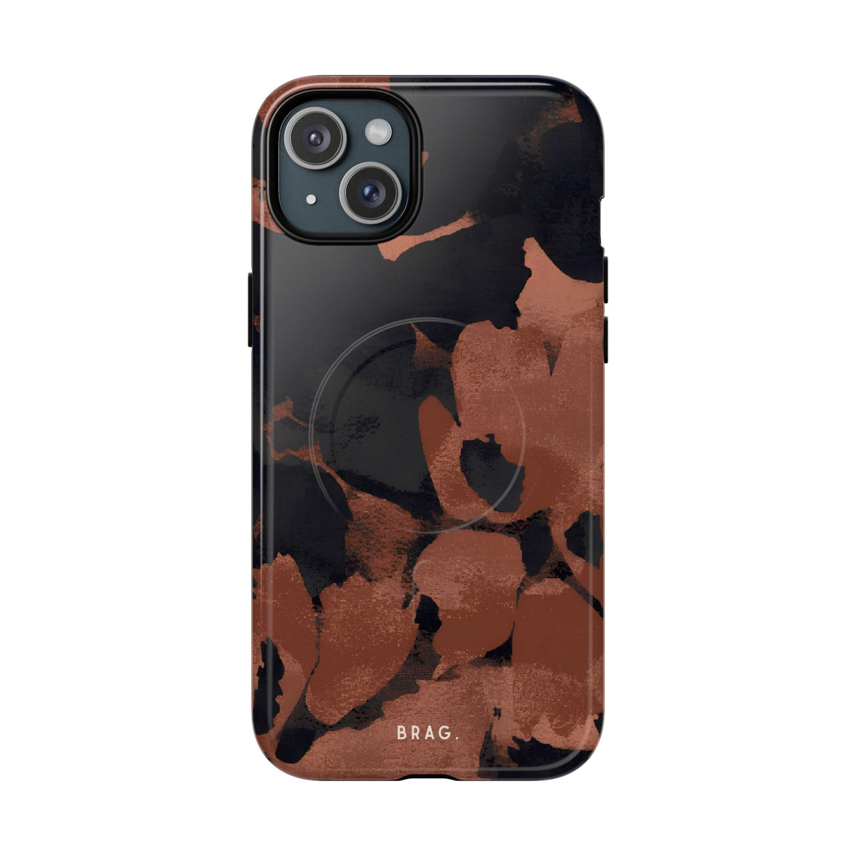 Terracotta Bloom MagSafe Tough Phone Case — Magnetic Protective Cover