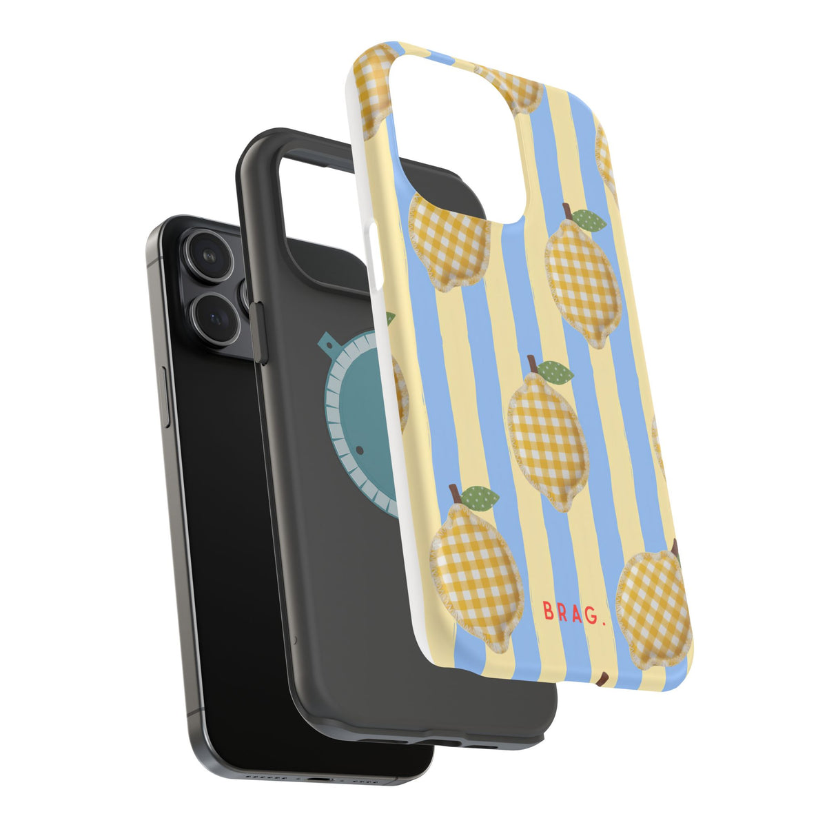 Lemon checks Magnetic Impact-Resistant Phone Case