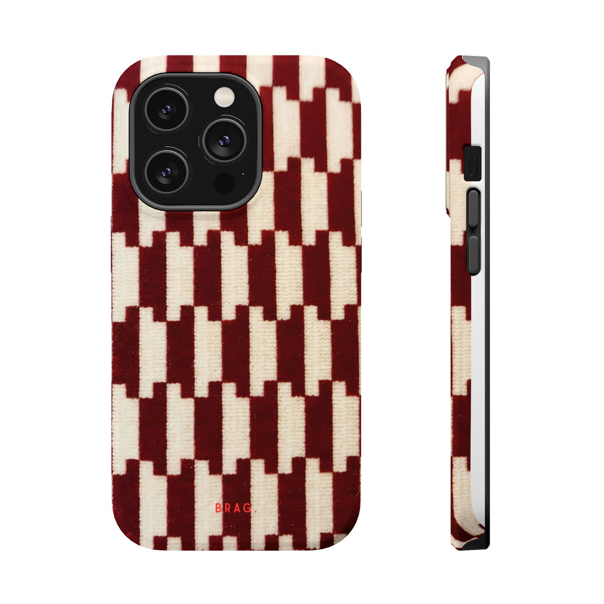 Wine & Cream Magnetic Impact-Resistant Phone Case