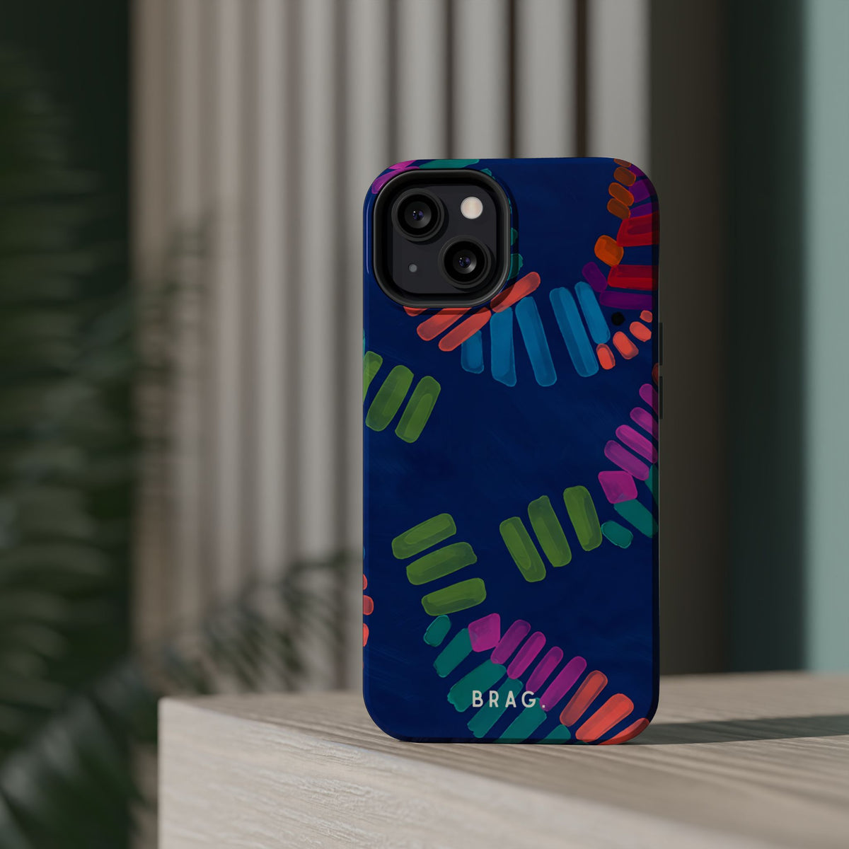 Blue Palm Magnetic Impact-Resistant Phone Case