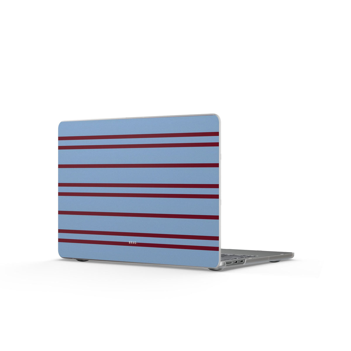 Nautical Stripe Matte MacBook Case — Slim Protective Laptop Cover