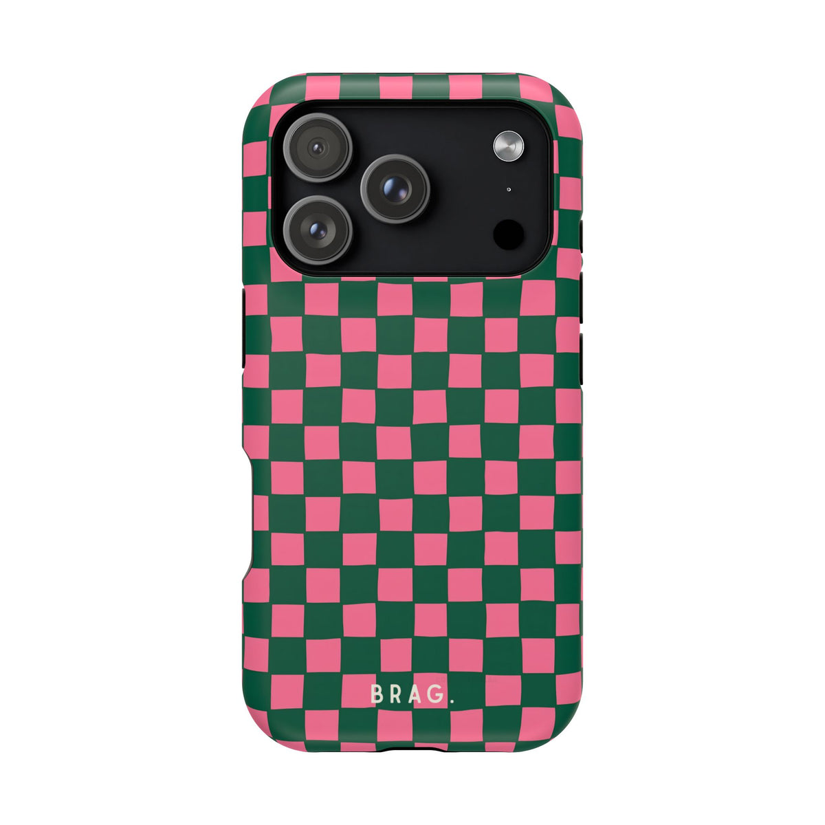 Rasberry Checks Magnetic Impact-Resistant Phone Case